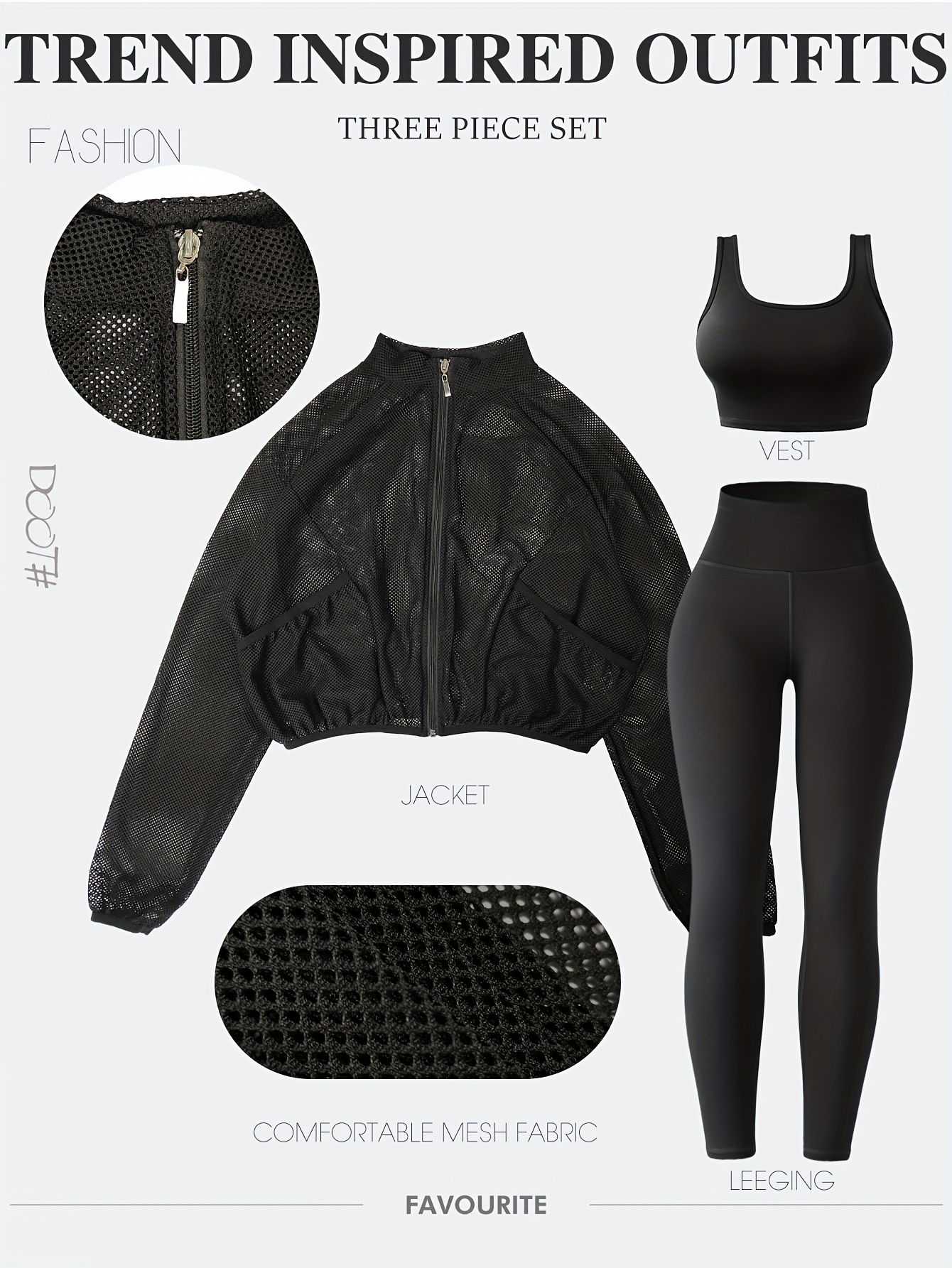 womens yoga fitness three piece set mesh stretch jacket high waisted butt lifting sports pants spring autumn light beige friendly breathable quick dry anti see through outdoor running dance   training side   versatile outfit