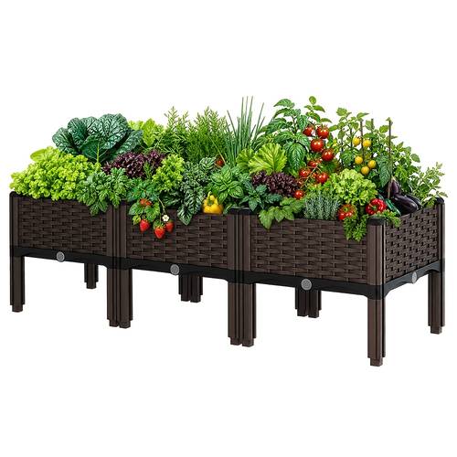 legged raised garden bed classic plastic planting box suitable for outdoor use ideal for planting flowers vegetables and herbs lightweight and durable raised garden bed with multi component designsold by wndys dream