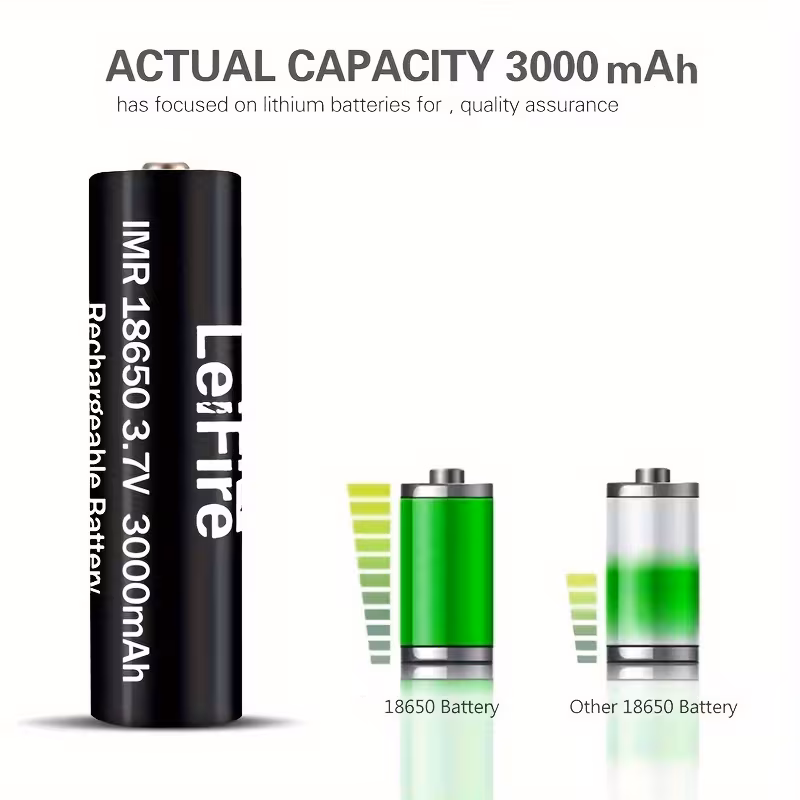 32 piezas batería recargable 18650 de litio original con punta afilada, 3000mah y 3.6v, compatible para linternas, ventiladores, radios, ., larga duración Detalles del producto 2