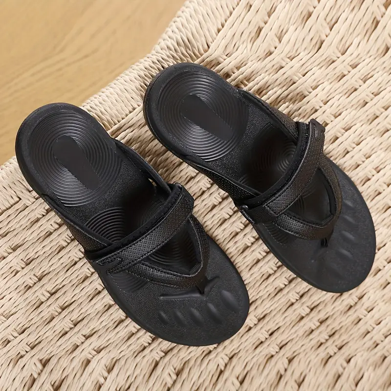 womens comfortable arch support rolling sandals ultra light soft sole summer slide fashionable wedge beach flip flops with non Product details 6