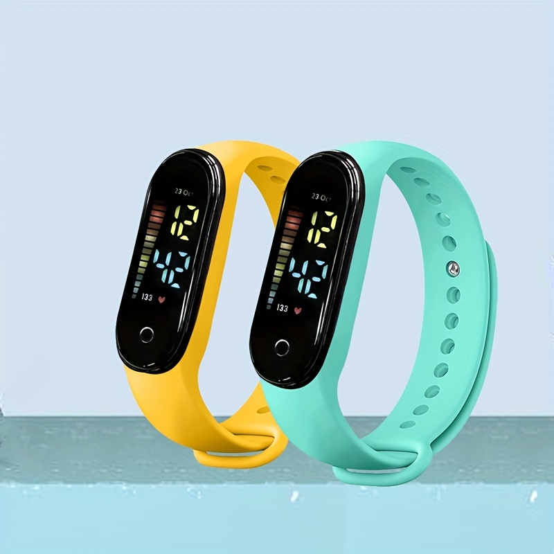 12pcs Cool Colorful LED Bar Series Watches Set