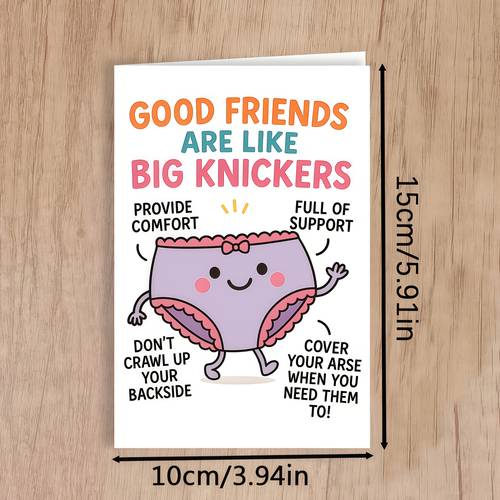 bff birthday card are like big underwear a humorous greeting for women a cute and gift to make her laugh featuring cartoon designs and made of paper