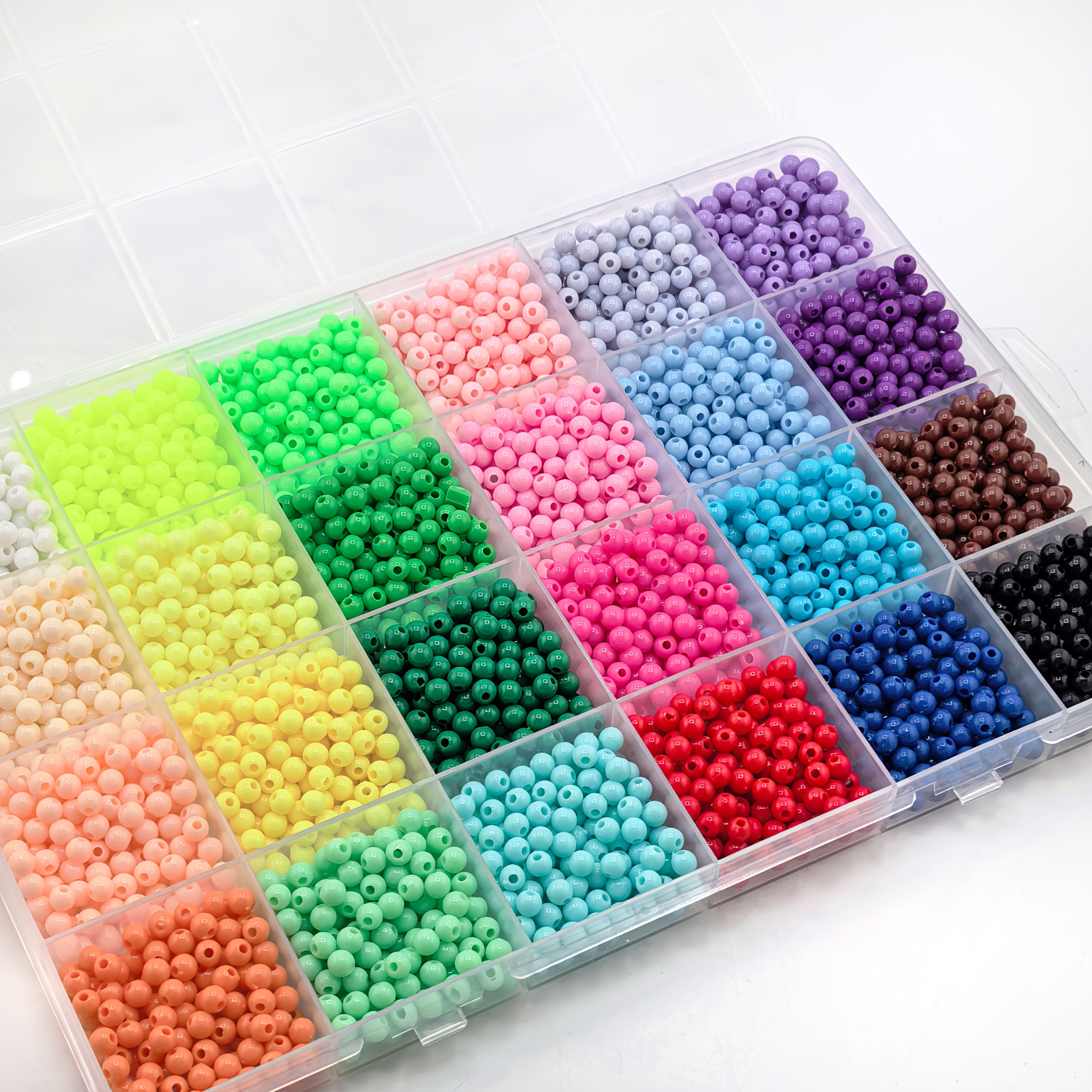 TEMU 4200pcs Macaron Beads Jewelry Making Kit] 3600pcs Macaron Beads Jewelry Making Kit, 4mm Acrylic Boho Beads, Halloween Themed Beaded Craft Set,