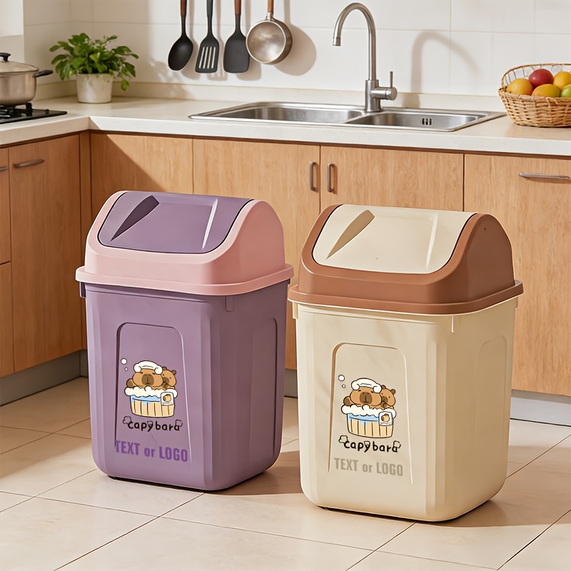 capybarafamily capybara compatible for small spaces trash can   open   rectangular waste bin space saving pp plastic   suitable for toilet bedside under sink compact discreet bin multi color options Product details 5