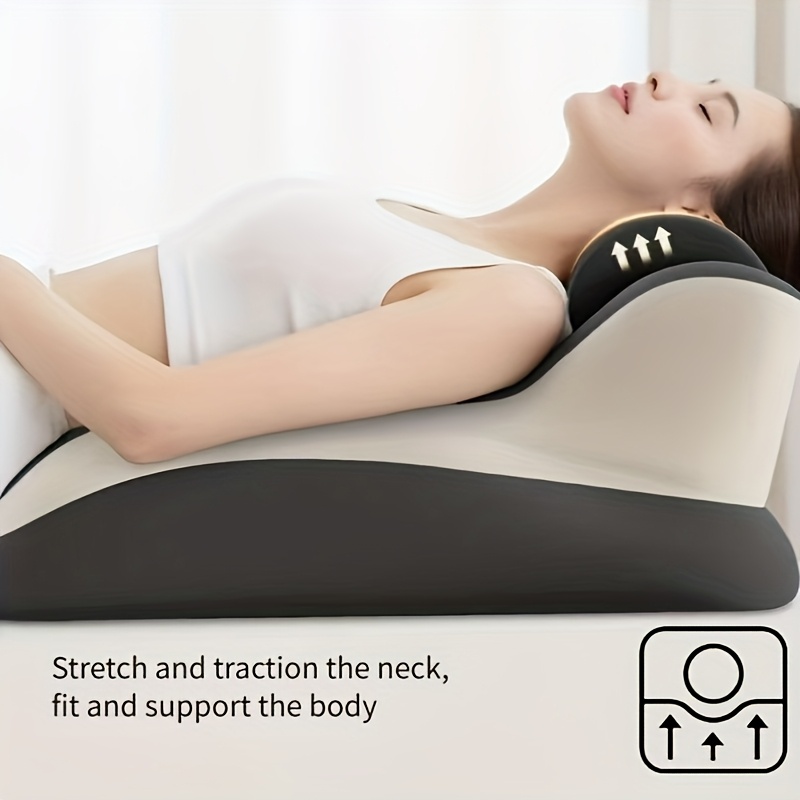 oreiller de corps multifonctionnel | support de tête réglable,   ergonomique, zones de massage scientifiques, violet, fermeté moyenne, housse en polyester Détails du produit 2