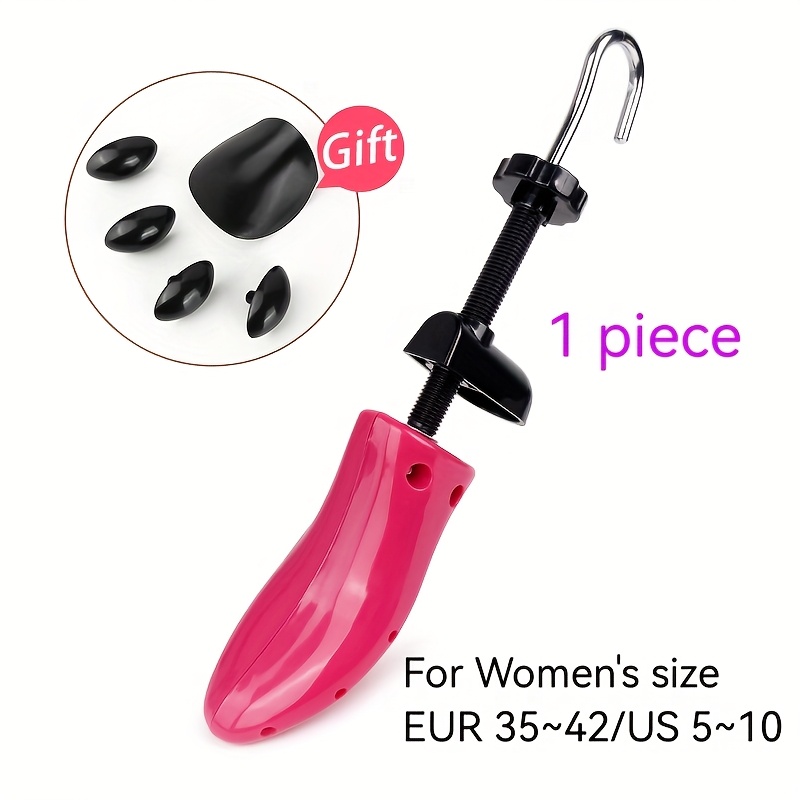 TEMU 1pc Universal Shoe Stretcher - Suitable For Women, Adjustable Length And Width, Adjustable Shoe Expander And . (yellow, Rose Red And Pink)
