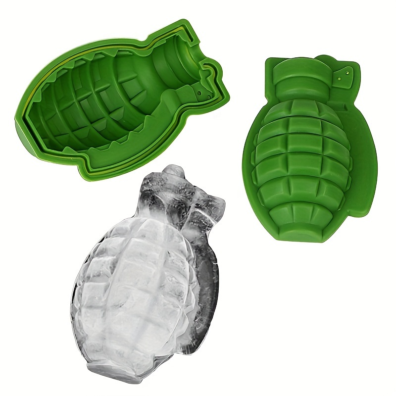 1pc ice cube mold silicone grenade shape ice cube mold multifunctional chocolate mold pudding mold jelly candy kitchen accessories apartment essentials party supplies details 1