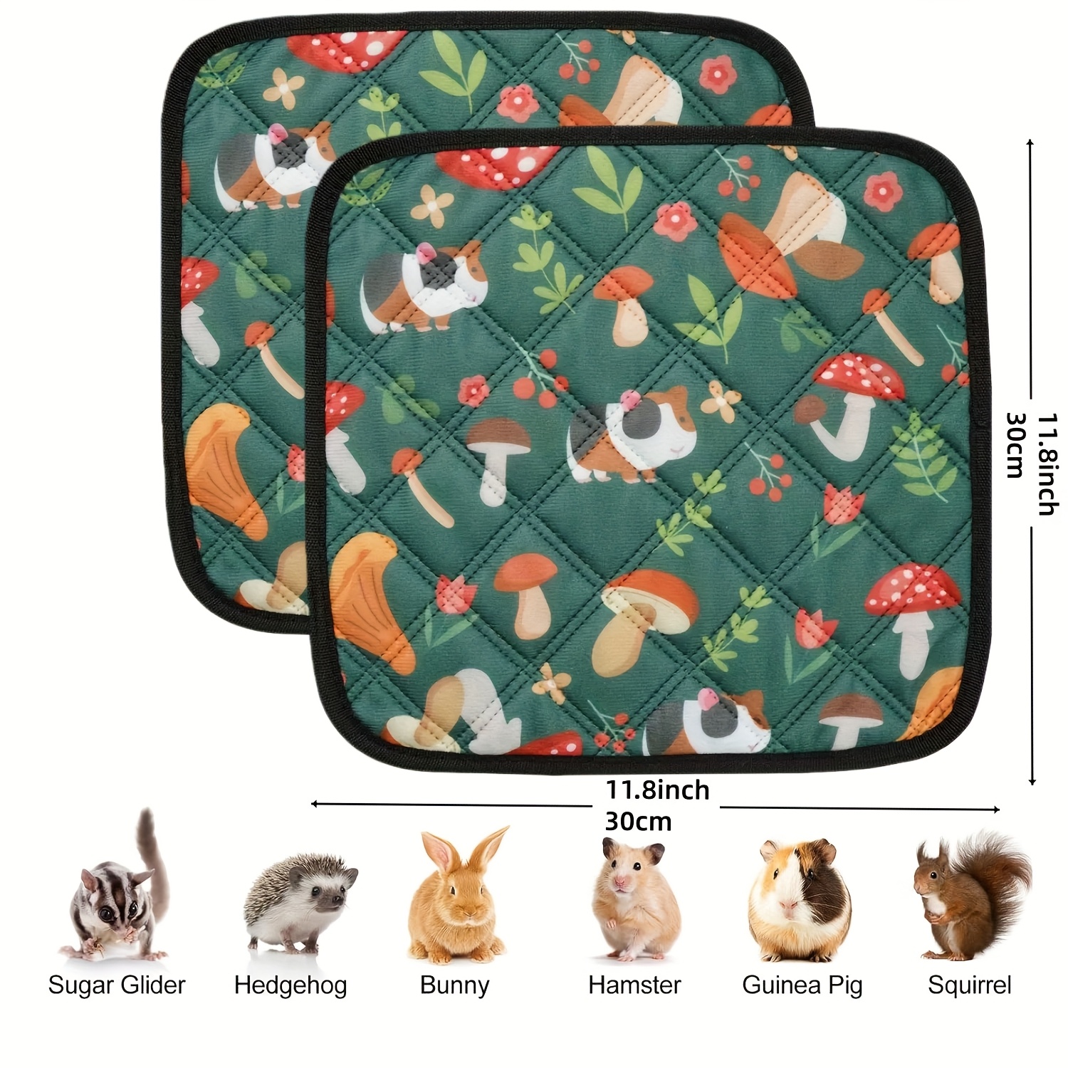 TEMU Set Of 2 Liners For Guinea Pig Cages - Washable Bedding Pads Measuring 47