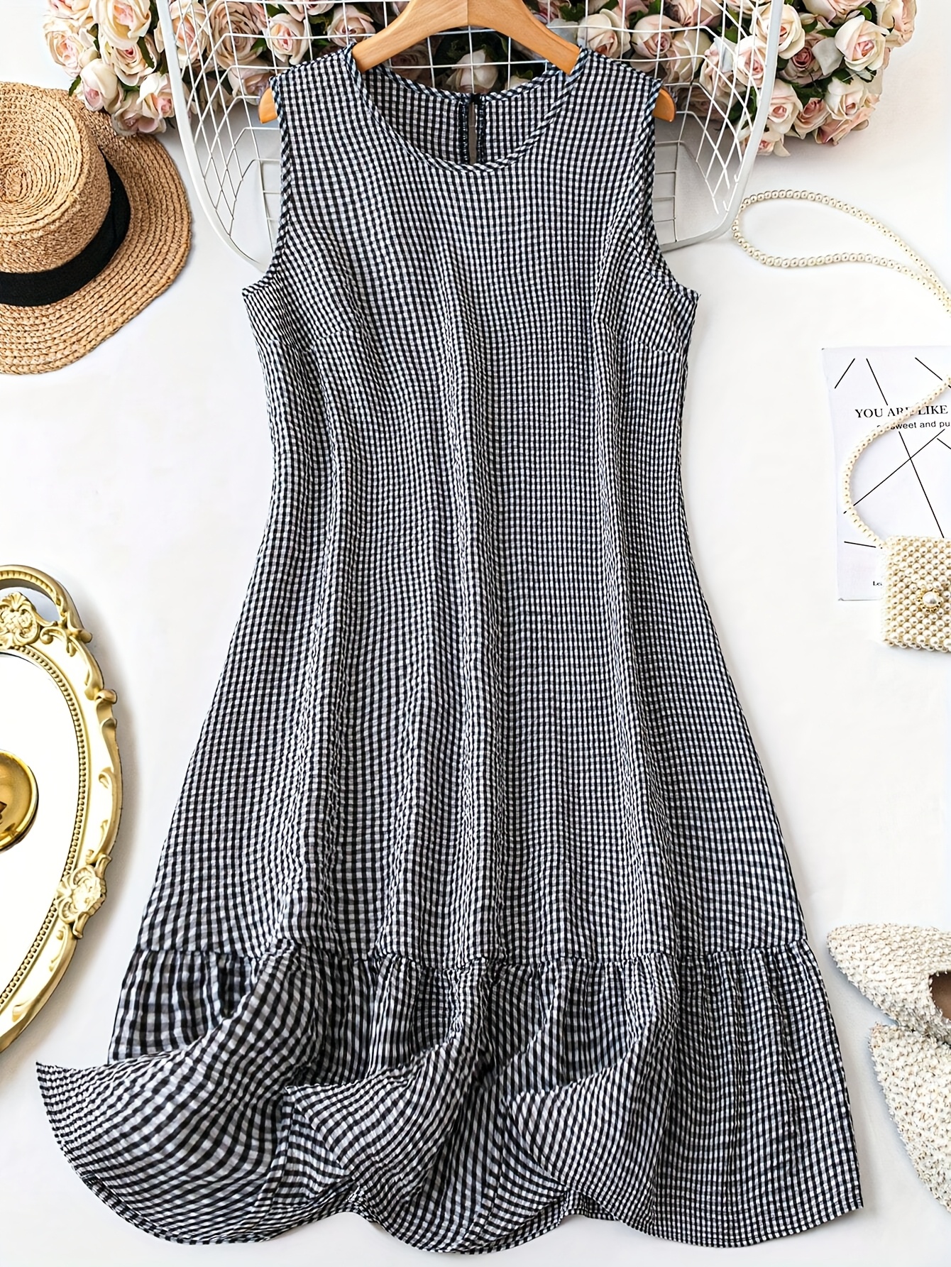 gingham dress women sold on Temu United States