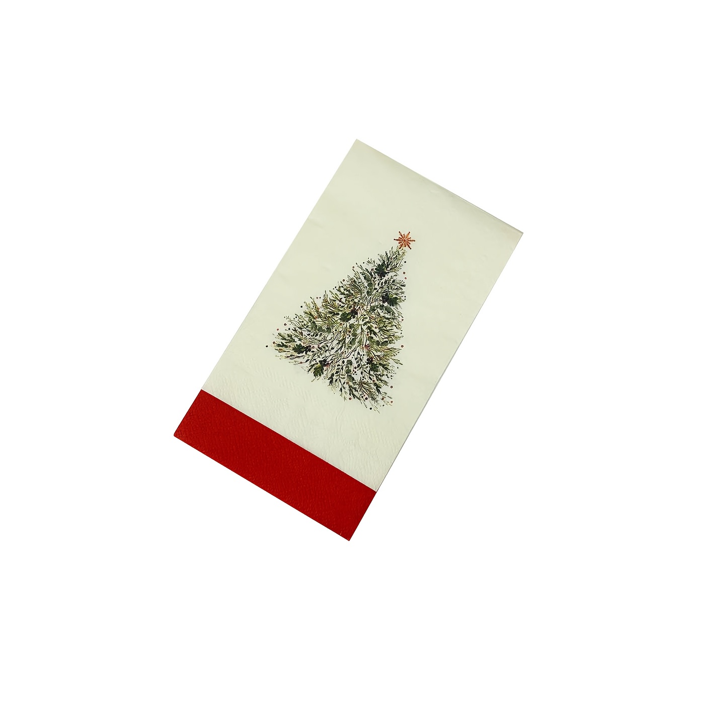 TEMU 40 pezzi tovaglioli per feste di Natale, design a tre , spessi e resistenti, dimensione 15,75*13 pollici, motivo albero di Natale, stampati,