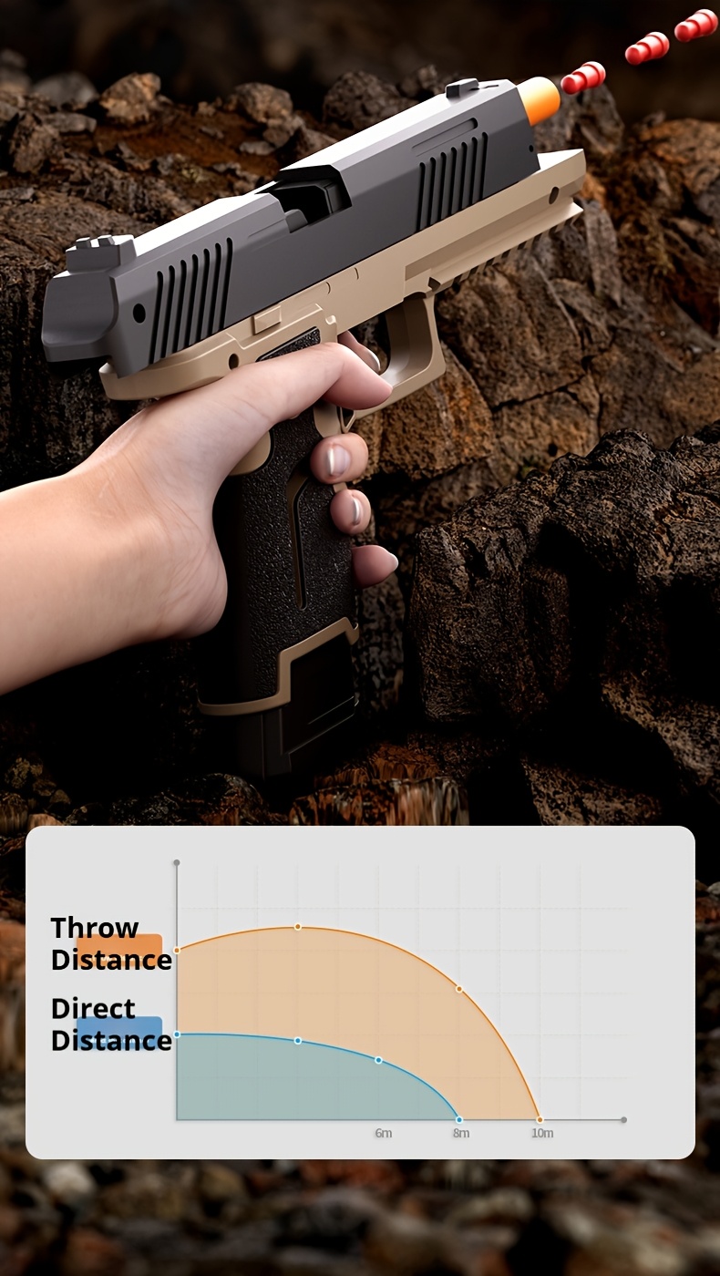 282pcs Soft Bullet Toy Guns, Automatic Shell Ejecting Toy Gun, With 240 Bullets, 36 Shell Case, 4 Magazine, Toy Gun Pistol Shooting Game, For Youngsters, Halloween & Christmas Gift, Birthday Gift