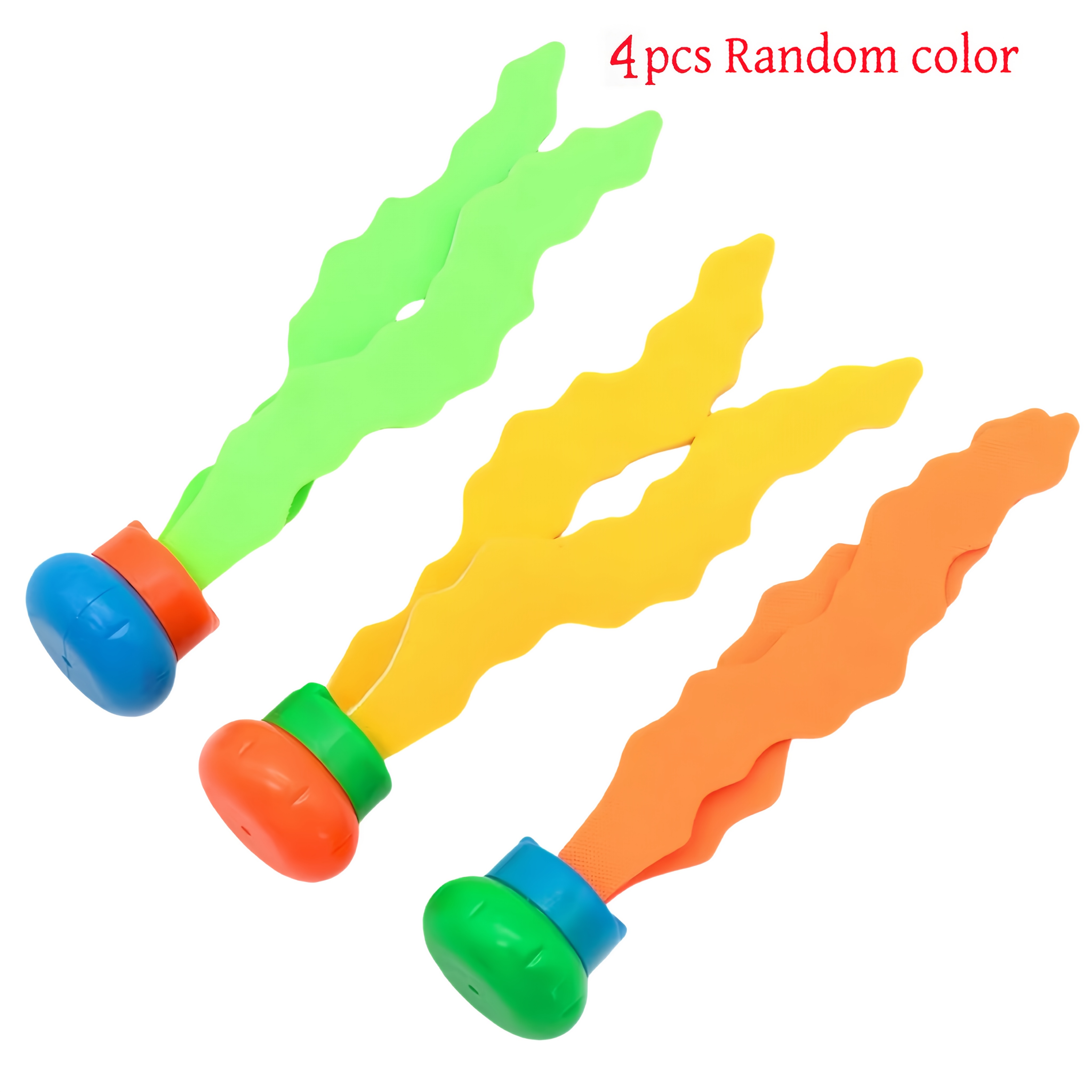 4pcs Random Color Summer Pool Toys, Pool Diving Training Toys, Water Fun Pool Game Diving Seaweed, For Summer Parties