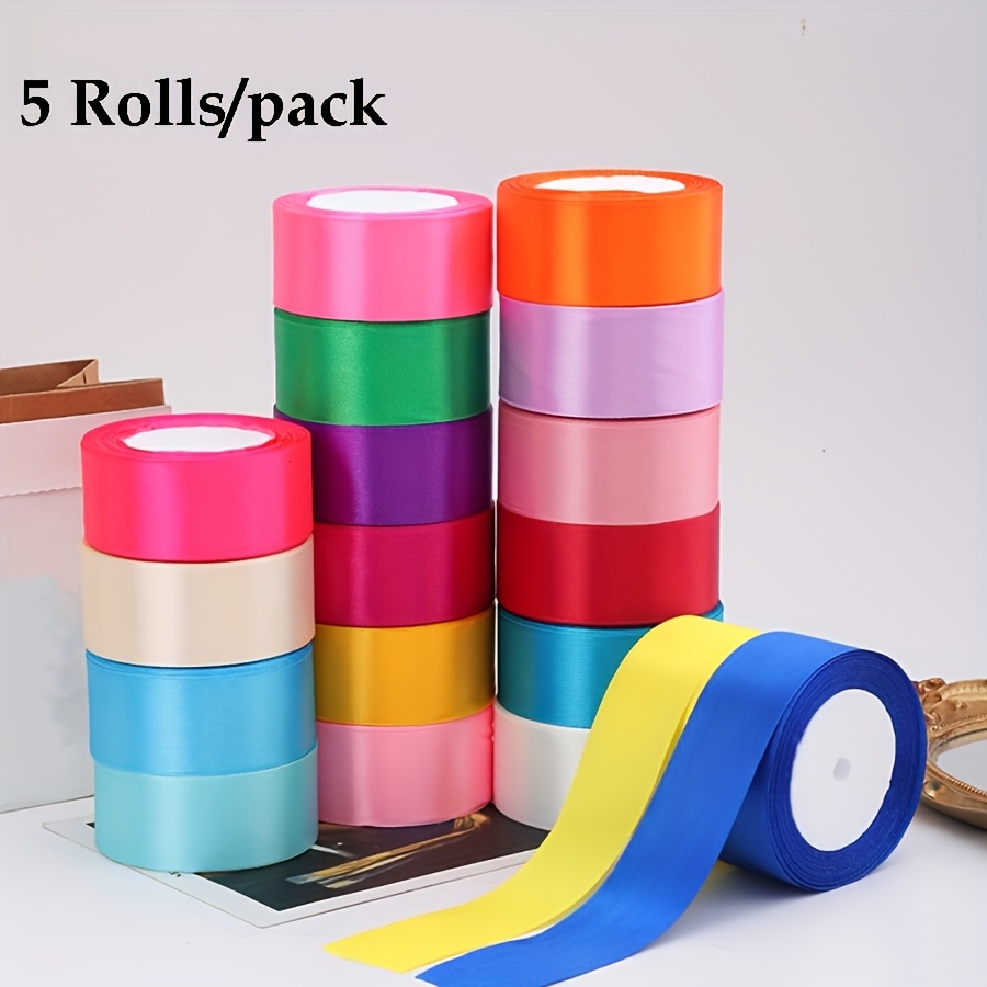 

5pcs 1.57" Satin Ribbon - Gift Wrap For Cake Boxes, Diy Hair Clips & Rose Crafts