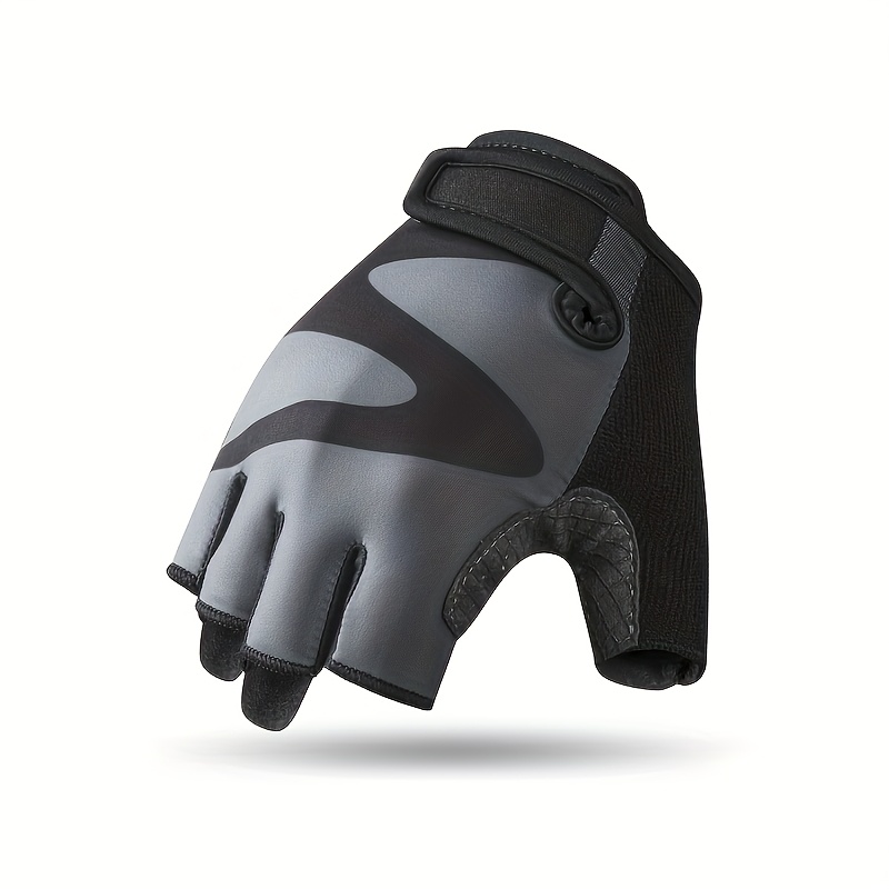 Unisex Half-Finger Fitness Gloves with Wrist Support Full Hand Coverage  Durable Polyester Gym Training Gloves for Weightlifting, Hanging