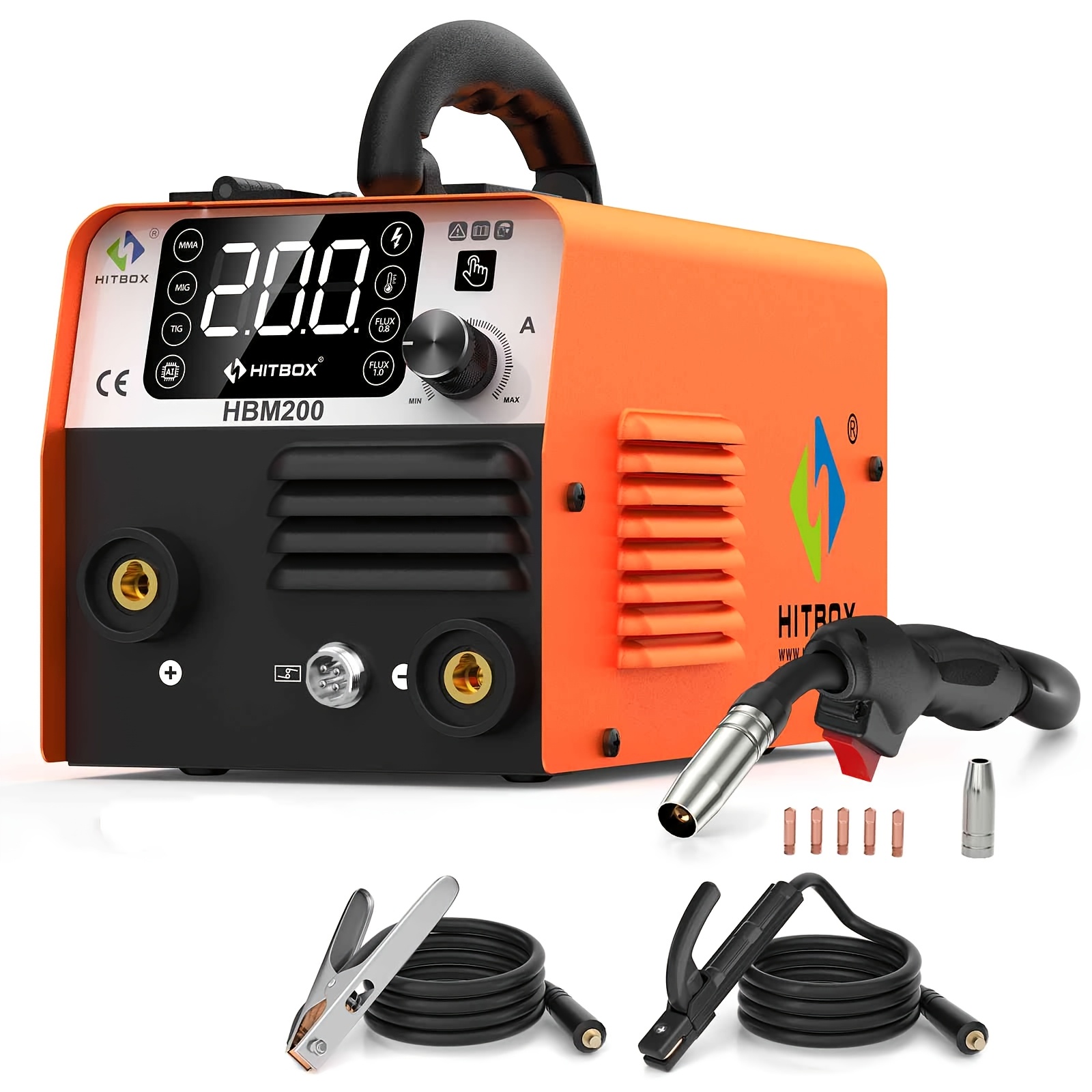 Image of 3-in-1 ] 200a| 3-in-1 | Mig/tig/mma, 220v | Portable Control, Igbt Inverter, Protection | Home, Indoor/outdoor Repairs | Perfect For Welding Stainless Steel, Iron And Steel