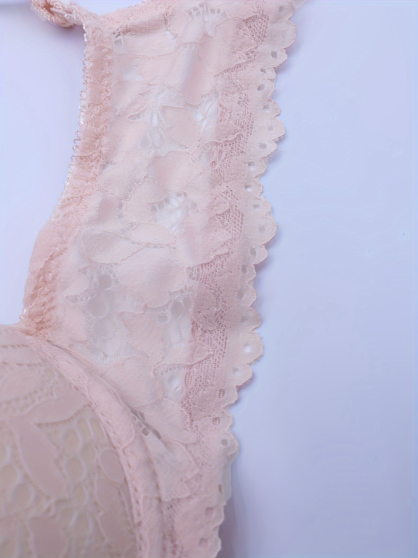 Push Up Bra Lace Bra And Panty Set Women’s Embroidery Deep V Lingerie  Knicker