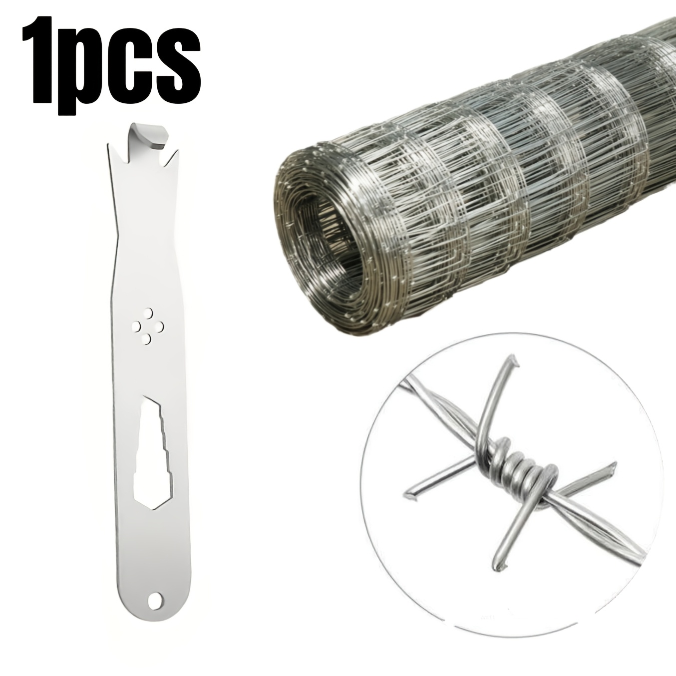 TEMU High-quality Wire Winder, Fence Used For Clamps, Barbed Twist Tool, Suitable For Clamps And Barbed Wire Tools, Time-saving And , An For Any Type