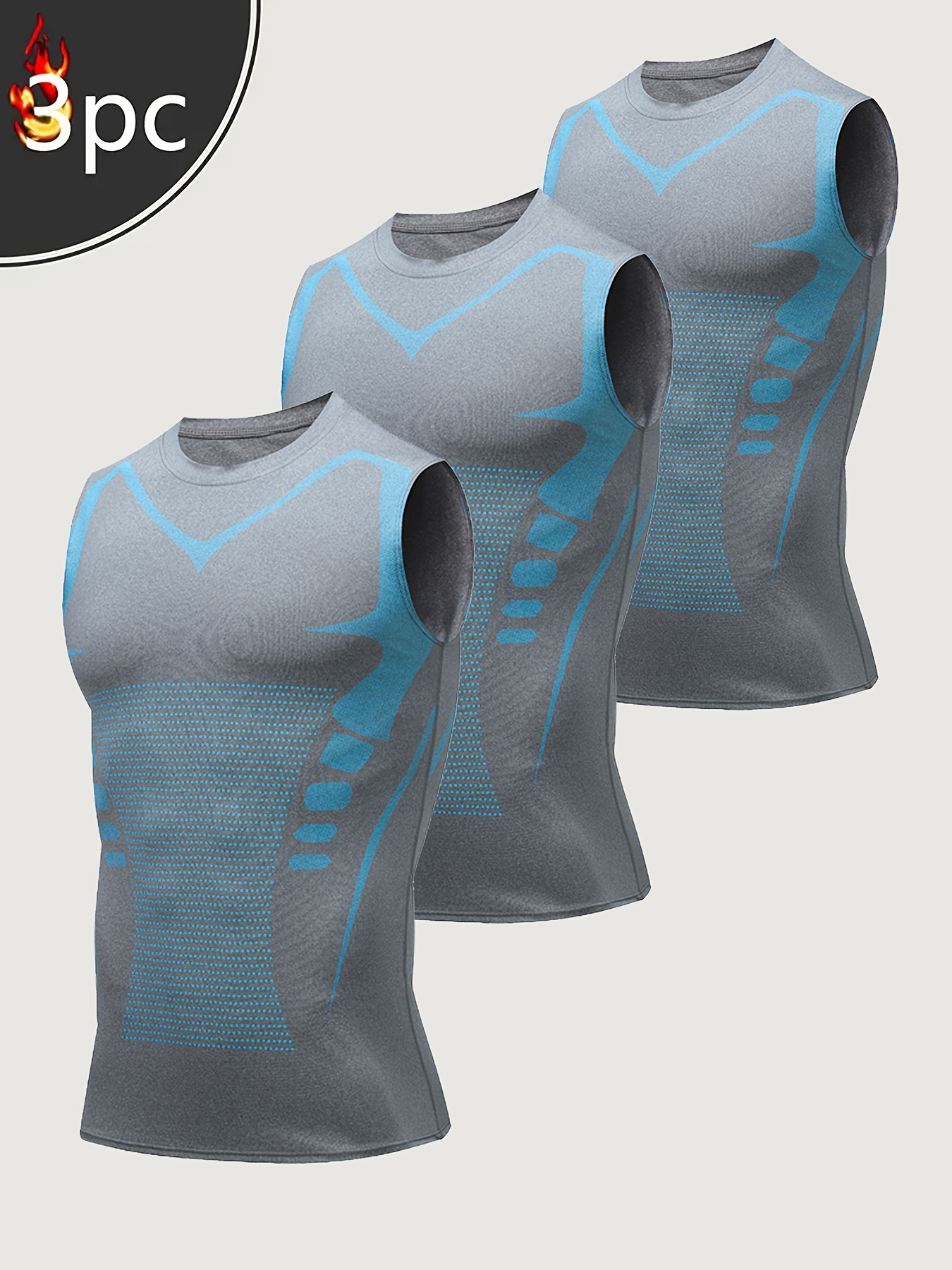 three mens for sports compression vests sleeveless basketball shirts   training tops moisture wicking and breathable base layers suitable for sports and outdoor activities