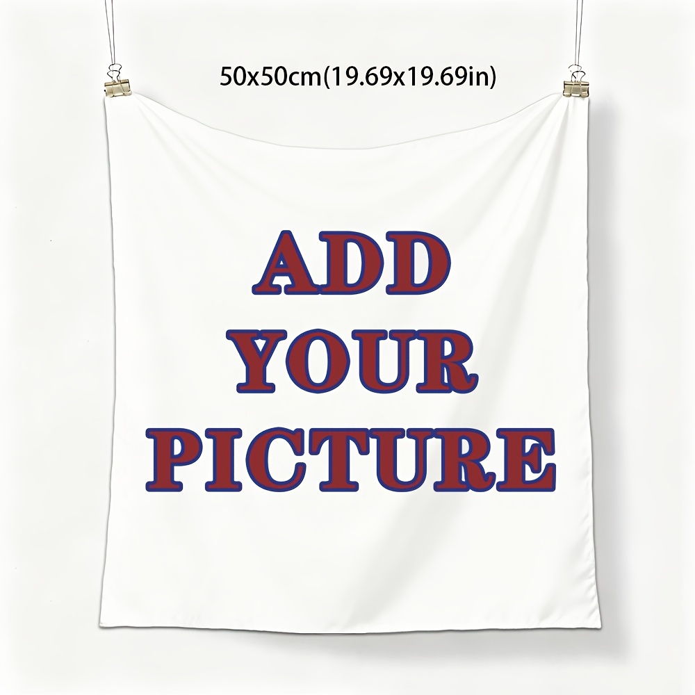 E-shop 1 Individuell Bedrucktes Design Quadratisches Tuch, Anpassbares Muster Quadratisches Tuch, 50*50cm/70x70cm Stirnband oder Halstuch, Geeignet für