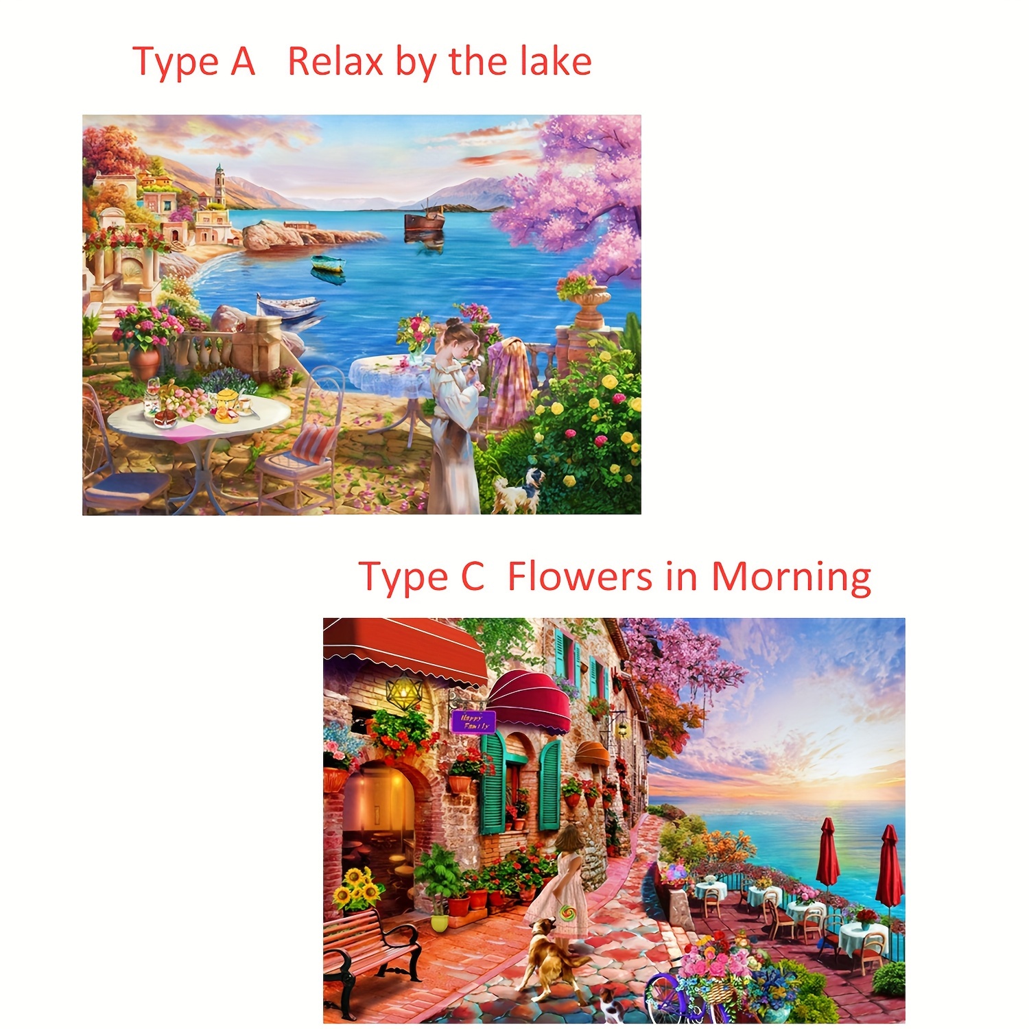 

1000 Piece Puzzle For Adults, Jigsaw Puzzles 1000 Pieces - 1000 Pieces High , Matte , Smooth Edging 2 Pack Type A & Type C