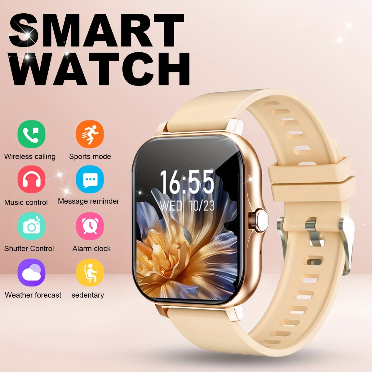 Hot's latest best-selling 1.83-inch high-definition full screen touch, Men's and Women's sports smartwatches, dial/answer calls, step by step Calorido sports mode distance tracking, call information prompt multifunctional smartwatch, suitable for iPhone and Android smartphones