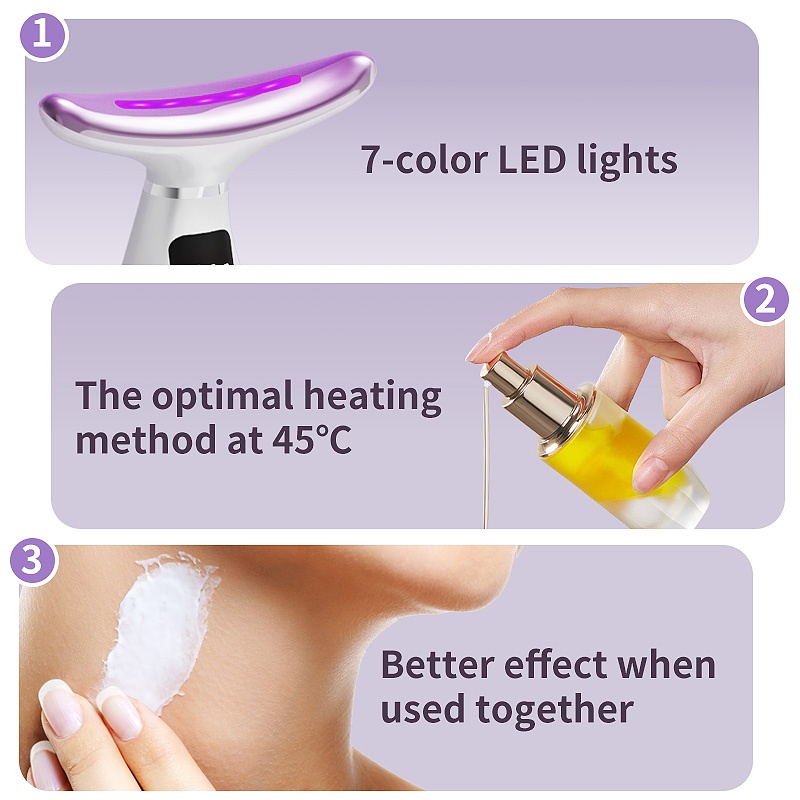 7 in 1 led electronic facial massager beauty neck device - Temu Spain
