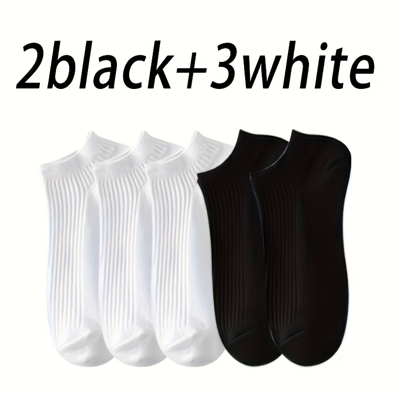TEMU 5 Pairs Of White For Men And Women! And Matching, Breathable And Comfortable, Versatile Daily Wear