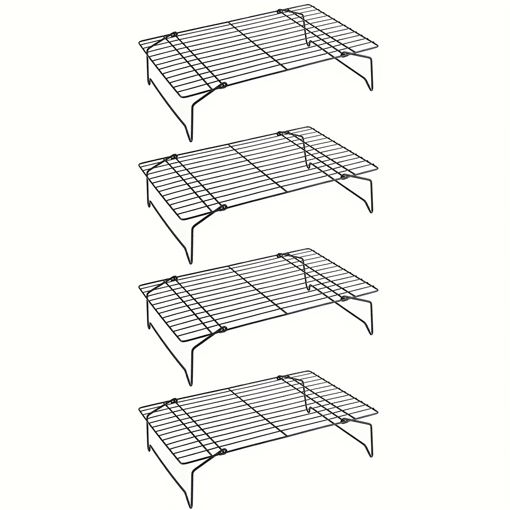 E-shop 2/4 Stück faltbare Kühlgitter, antihaft-ofen- spülmaschinenfest – zum Backen, Grillen & Outdoor-Küchengebrauch. Lebensmittelecht, ideal für