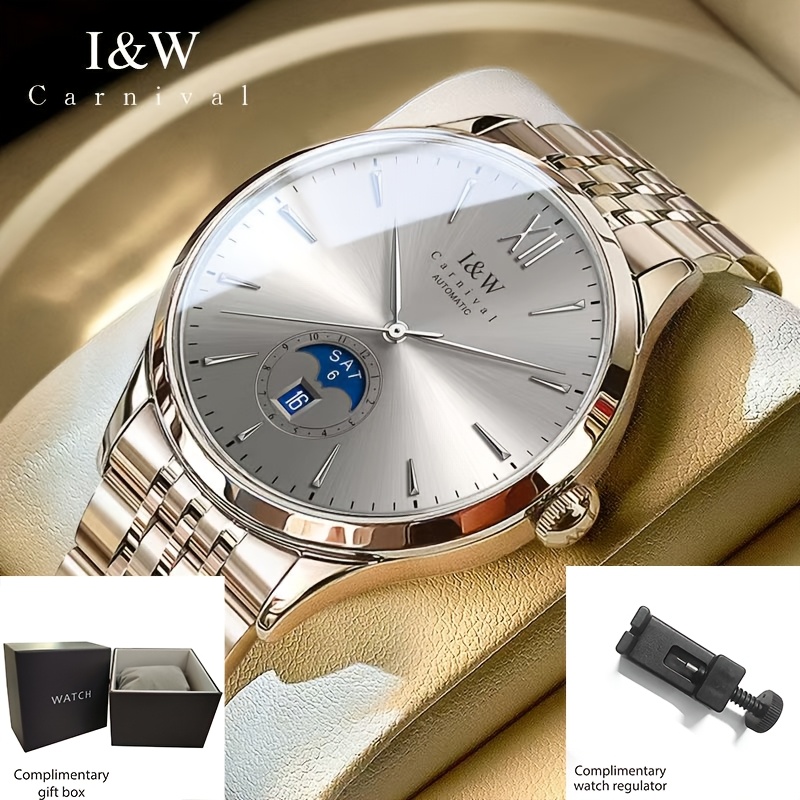 [iw Carnival] High-end Series Brand Mechanical Watch, Men's With Movement, Perfect Gift For Holidays, Without Battery