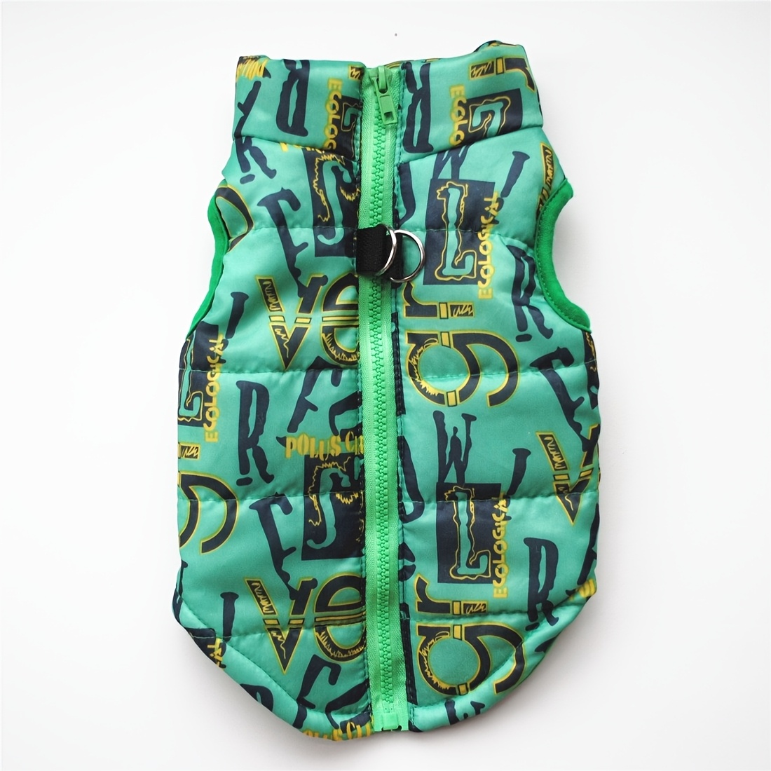 TEMU Manteau matelassé pour chien 1 pièce, gilet chaud à motif de lettres, convient aux chiens, pour , les et les séances photo