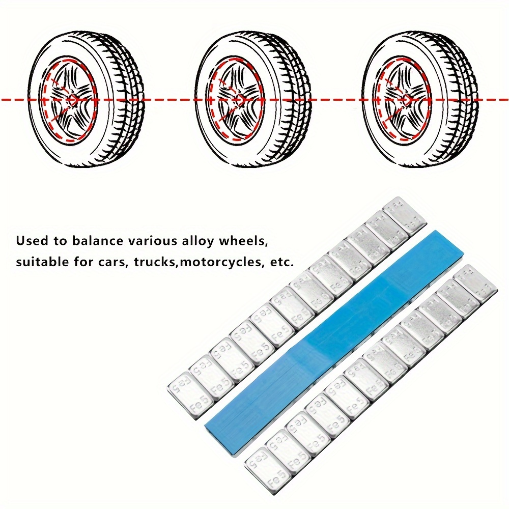 

12pcs Of 5g Adhesive Weights And 12 Of 60g Zinc- Tire Weights For Tire .