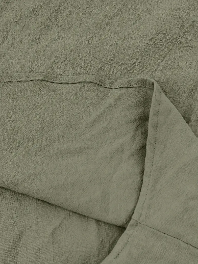 mens elegant linen v neck long sleeve t shirt with cross strap detail breathable regular fit for casual outdoor evening wear spring summer fall versatile top casual wear tee tshirt linen fabric t shirts Product details 13