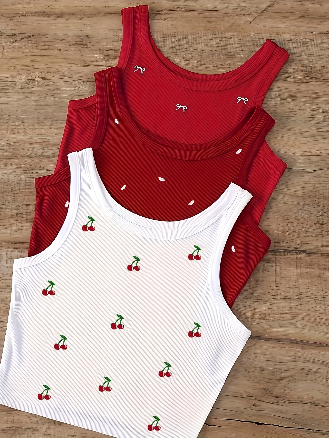 cherry tank top sold on Temu United States