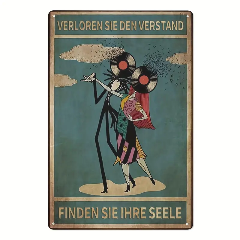 одна алюмінієва табличка зі смішним вінтажним написом, втративши , знайди свою душу, персоналізована табличка вінтажного для дому на стіну в кімнаті 8 х 12 дюймів / 20 х 30 см Опис товару 1
