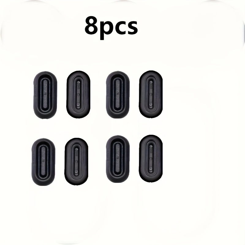 Image of 8pcs Car Chassis Crash Cushions - Durable Rubber Waterproof Doors And Screw Hole Plugs, Oval Design, Car Exterior Additions, Vehicle Maintenance | Easy Functional Design