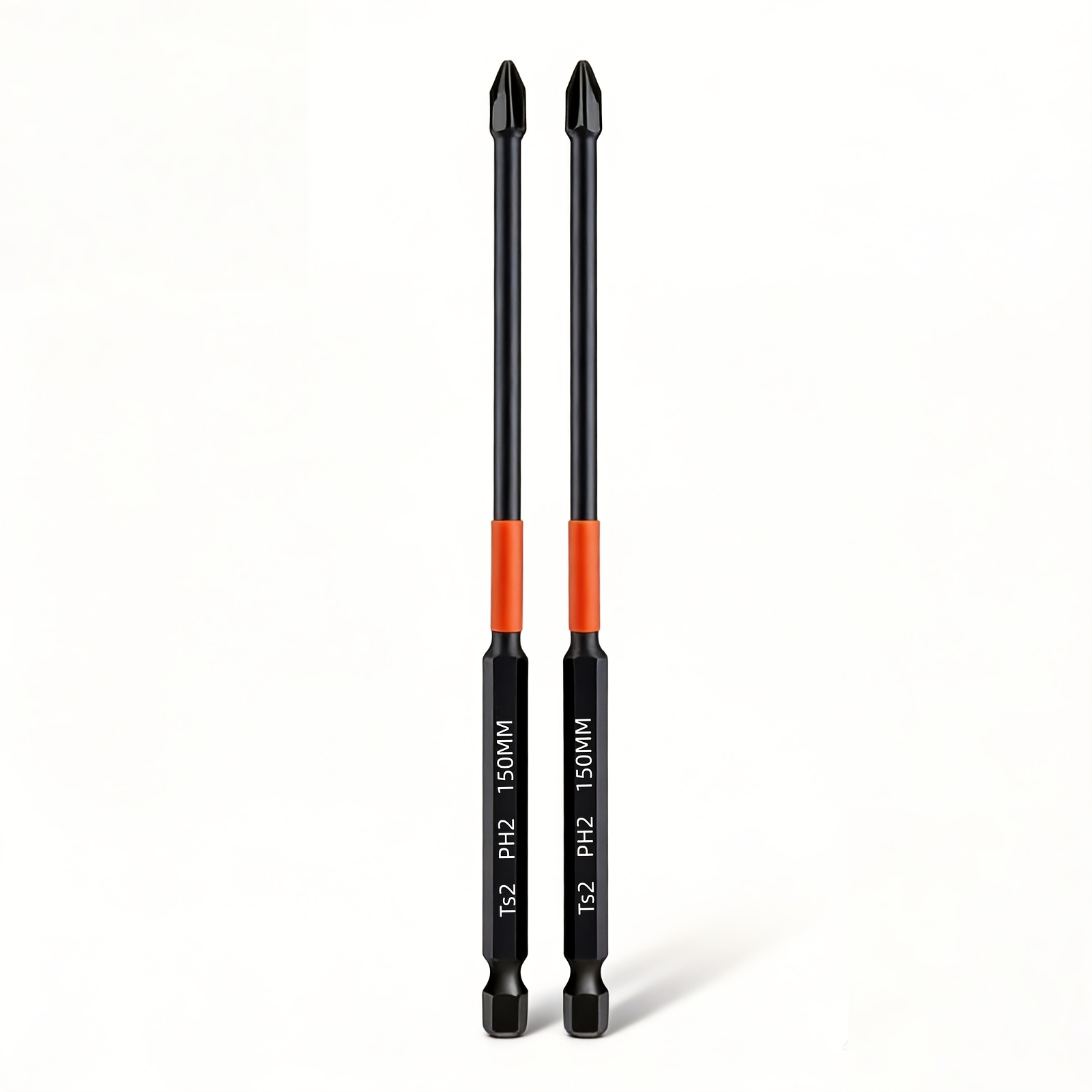TEMU 2pcs, Size 15.24cm; Model #2, Cross Design; Ph2 Bit Screwdriver Head, Suitable For Various Applications