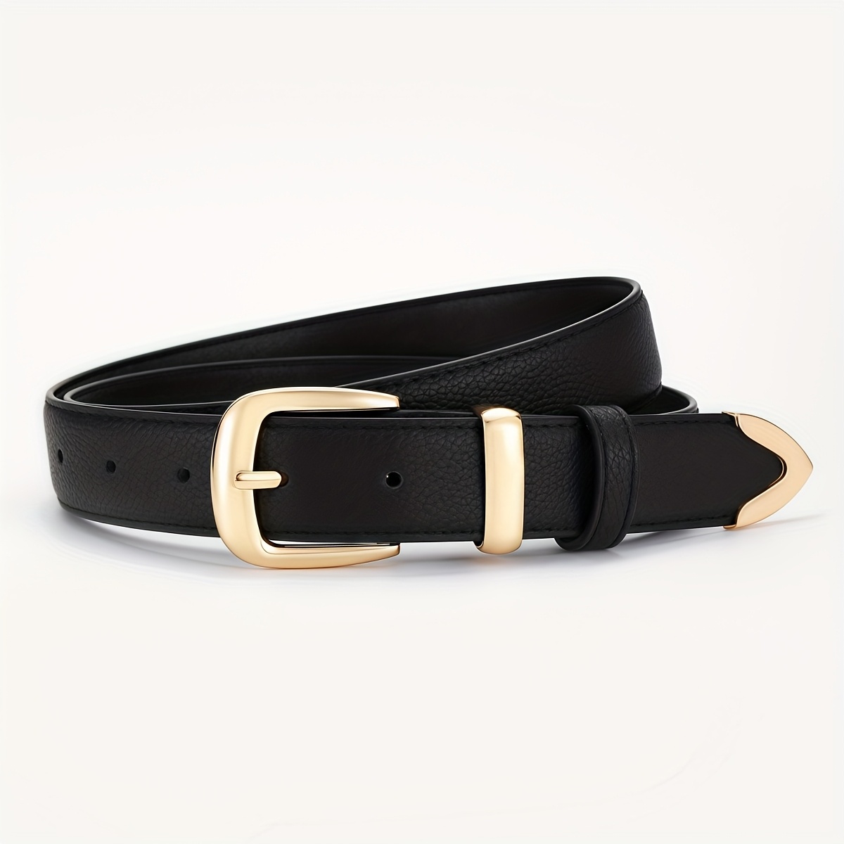 TEMU Fashion Women Belts Golden Dress Jeans Belts For Lady