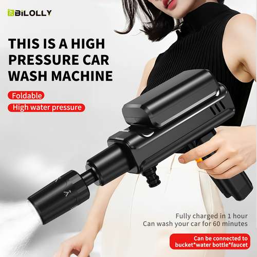 Cordless Portable Pressure Washer – 652 PSI, 21V Battery Powered, Water Spray Gun With Hose