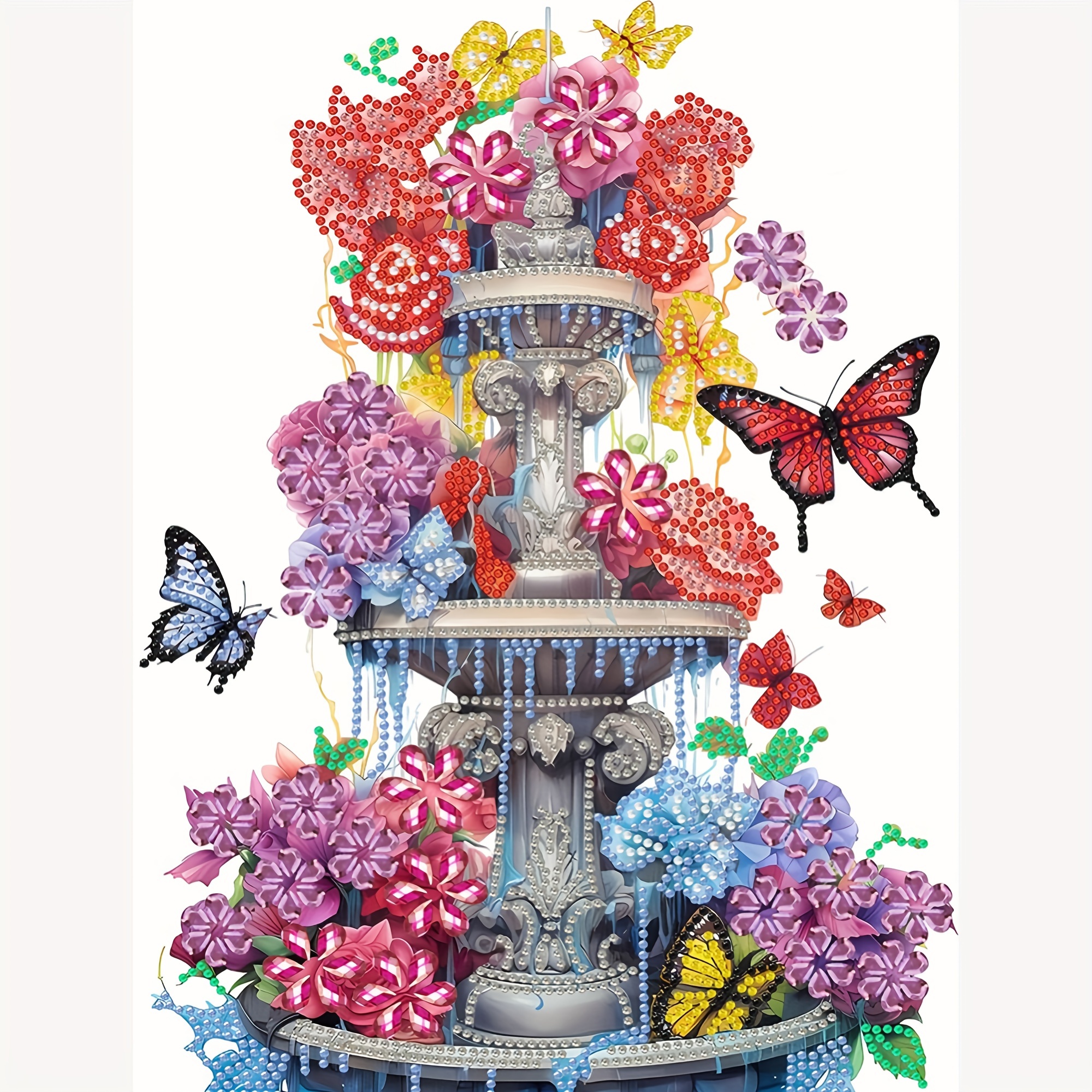 

1pc Flowerbed Pattern Diamond Art Painting Kit 5d Diamond Art Set Painting With Diamond Gems, Arts And Crafts For Home Wall Decor