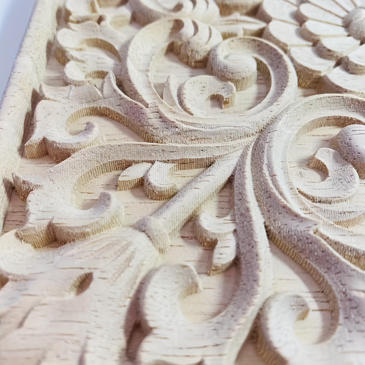 トな二重ペタルの花の彫刻木製プレート 複雑な3d立体デザインの