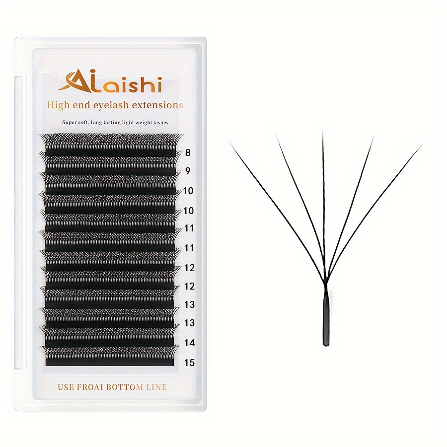 

Ailaishi Salon-grade 5d Eyelash Extensions - 0.07mm , C/d , Lengths 6-15mm, Reusable, Easy Fan False Lashes