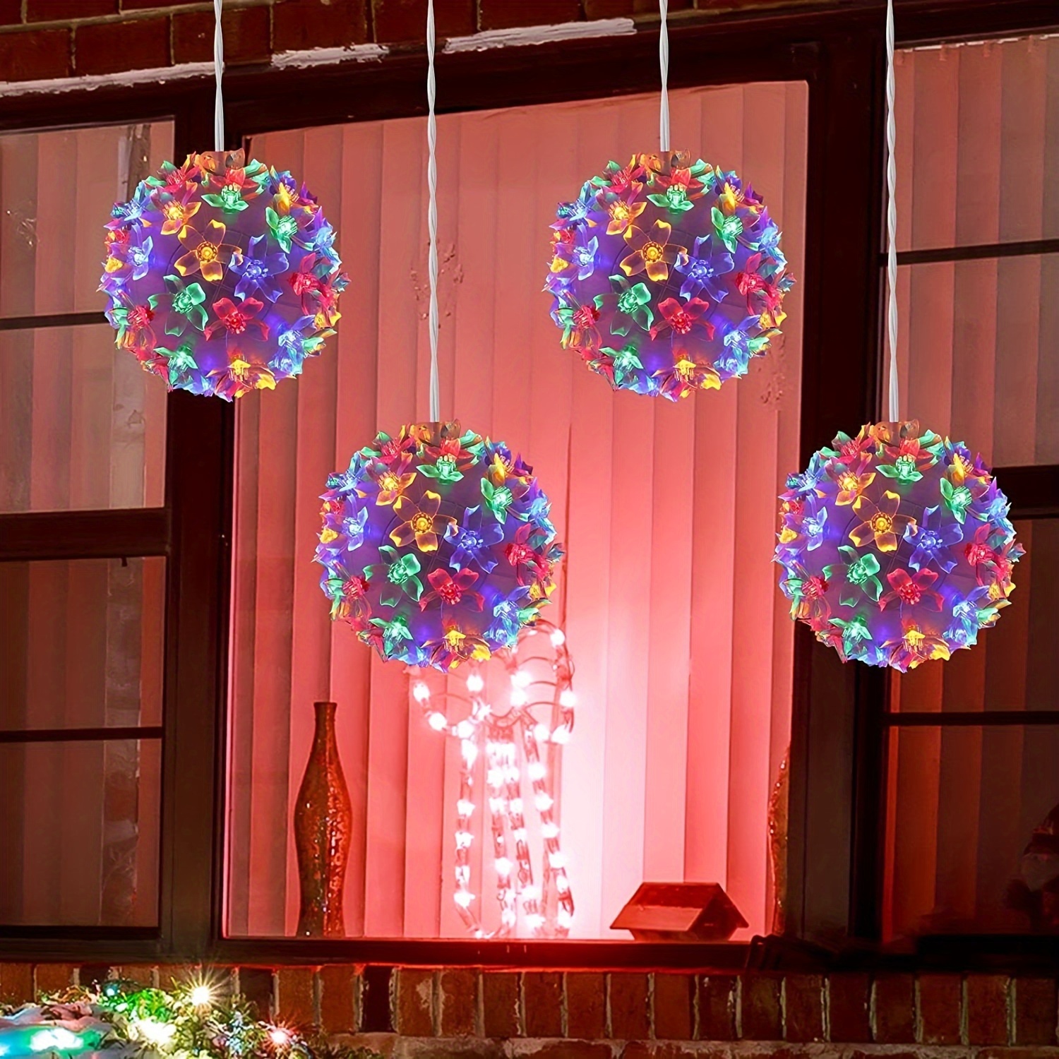 

Twinkling Multicolored , Sphere Ornament Led Christmas Lights, Indoor Or For Home, Garden, Lawn