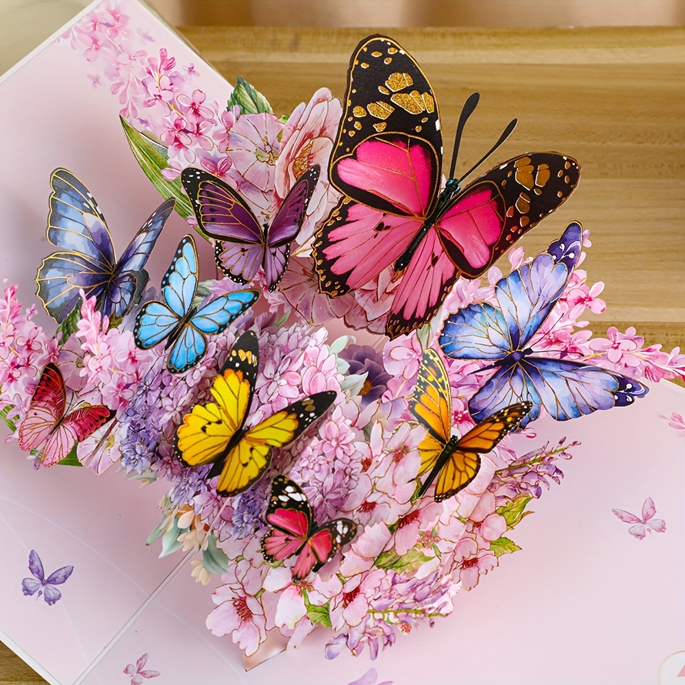 

3d Pop-up Greeting Card For All Occasions - Birthdays, Teacher's Day, Thanksgiving, Anniversaries, Weddings, Mother's Day - Unique And Memorable Way To Celebrate!(big Red Butterfly)