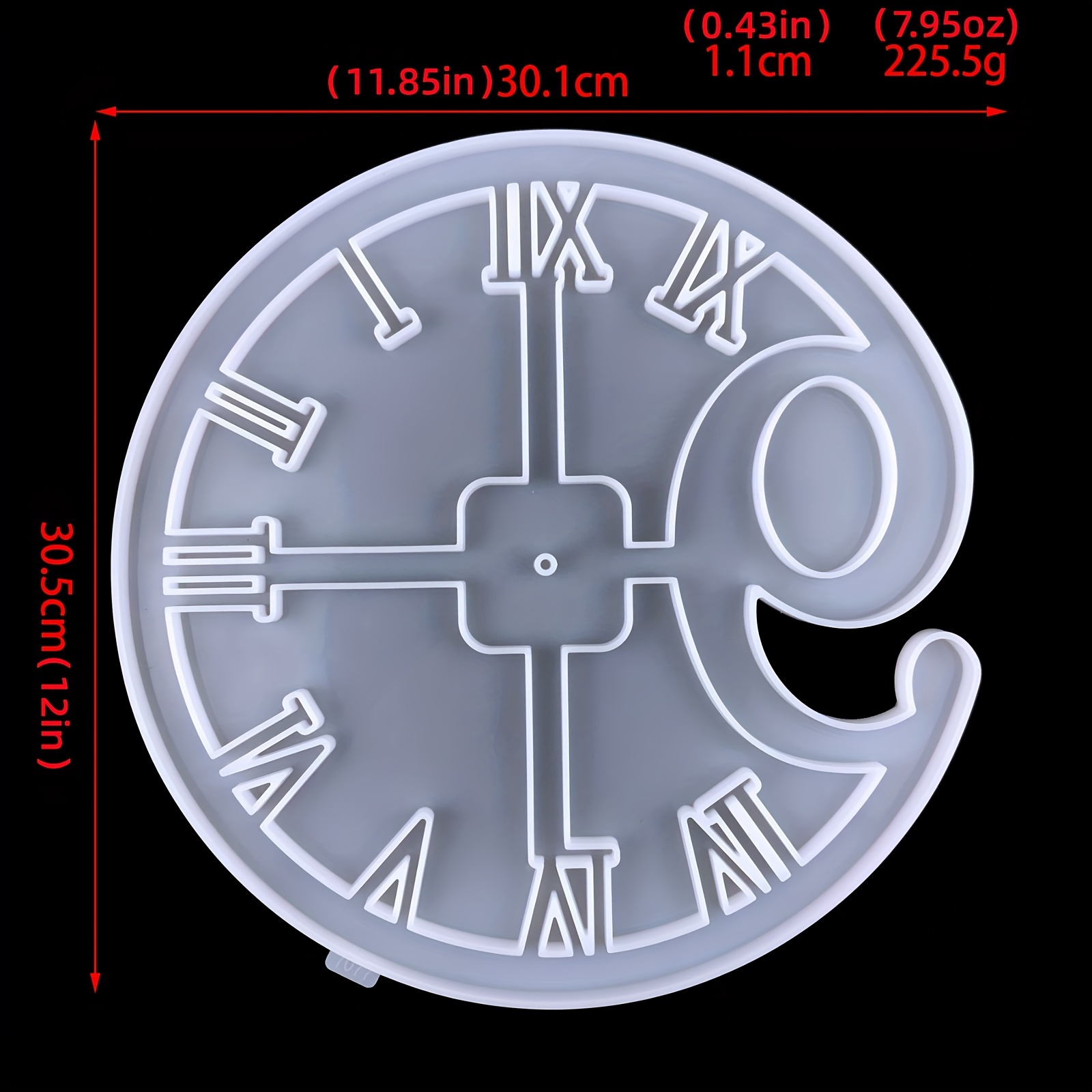 Silicone Mold For A Circular Digital Clock Pendant, Perfect For Decorating Your Living Room Wall