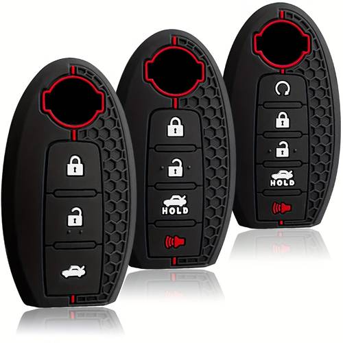 high end protective key cover suitable for some for nissan models for nissan honeycomb pattern key cover for nissan 3 button 4 button 5 button remote control protector silicone proof and wear resistant