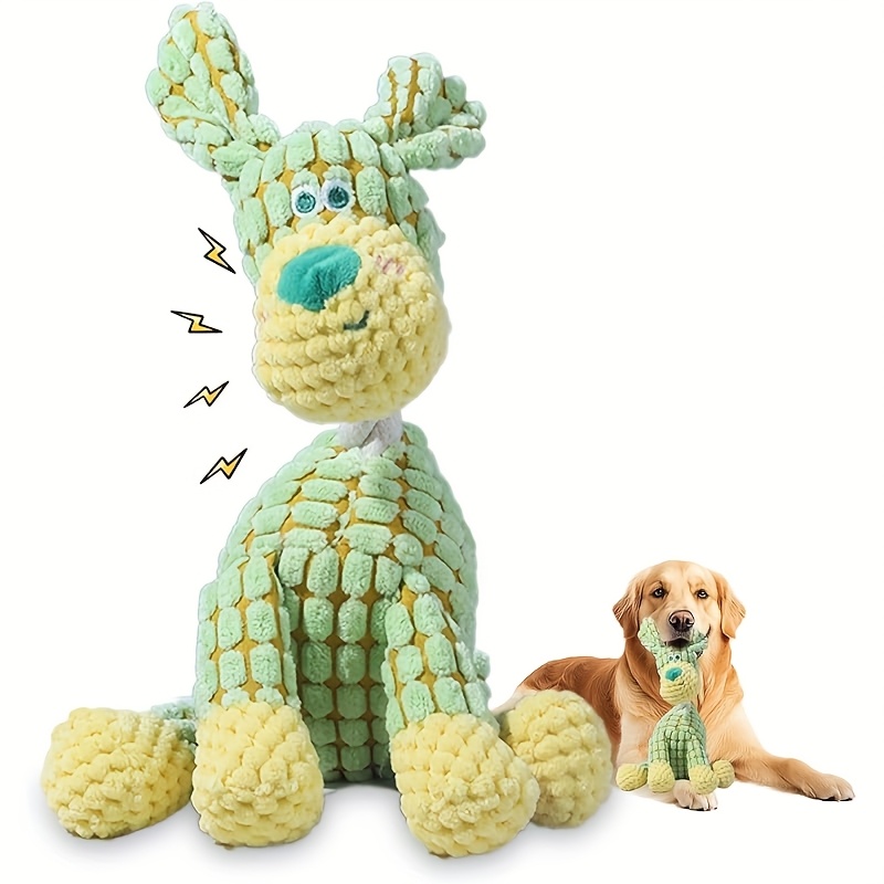 TEMU Jouet à mâcher pour chien - Jouet en peluche très et -mastication avec couinement, jouet à mâcher non , convient aux mâcheurs agressifs,