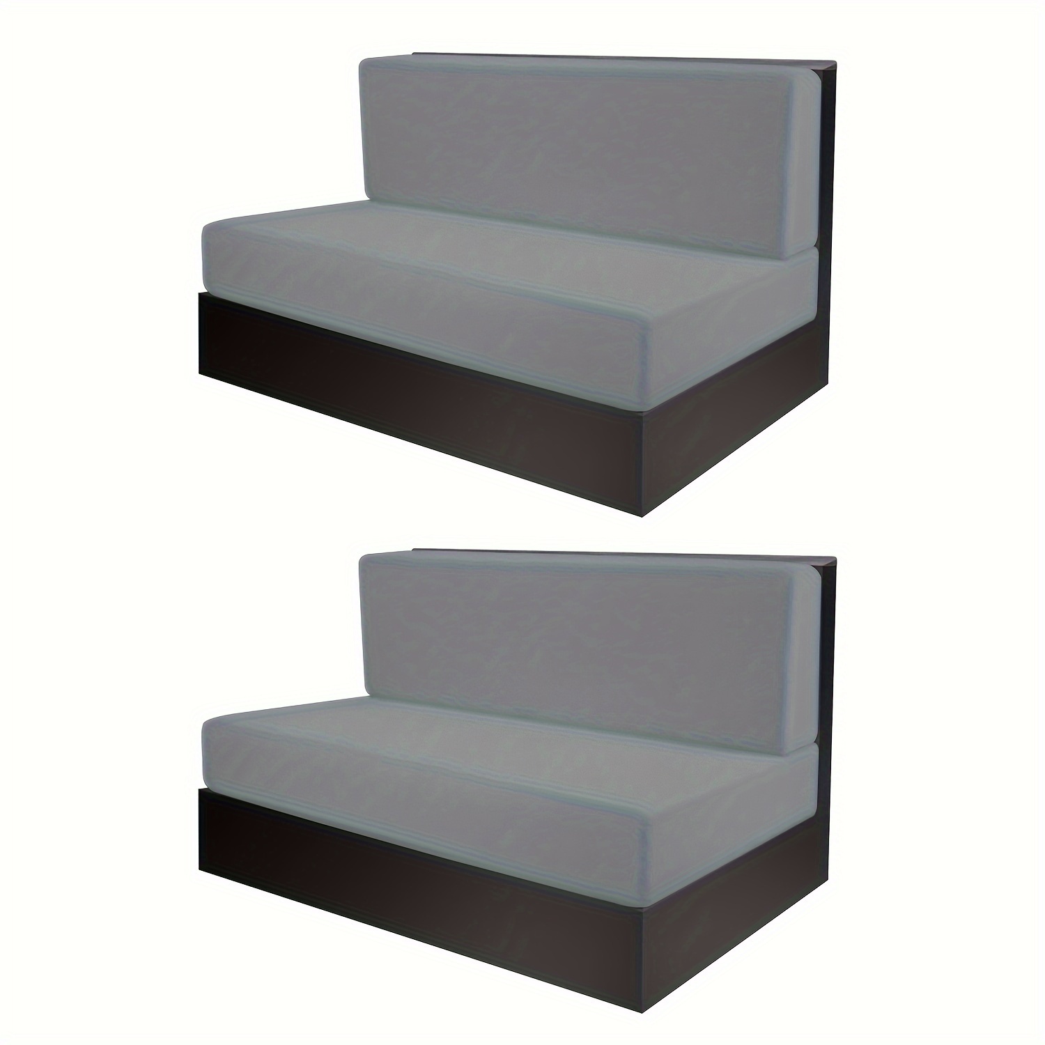 Set Of 4 Cushion Covers Made Of 160gsm, In Solid Colors. Elastic Cushion Covers Are Designed For Rvs And Used To Protect Furniture, Including 2 Backrest Covers And 2 Bench Covers