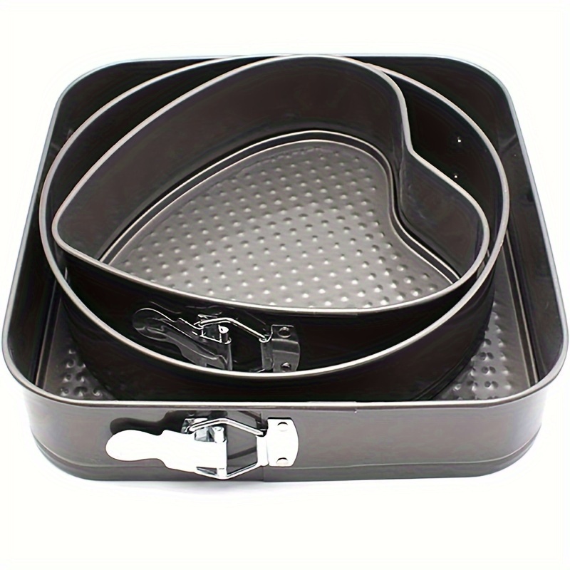 Juego De Moldes Para Pasteles Desmontables De 3 Formas, Moldes Para Hornear  Con Fondo Desmontable, Utensilios Para Horno, Herramientas De Repostería