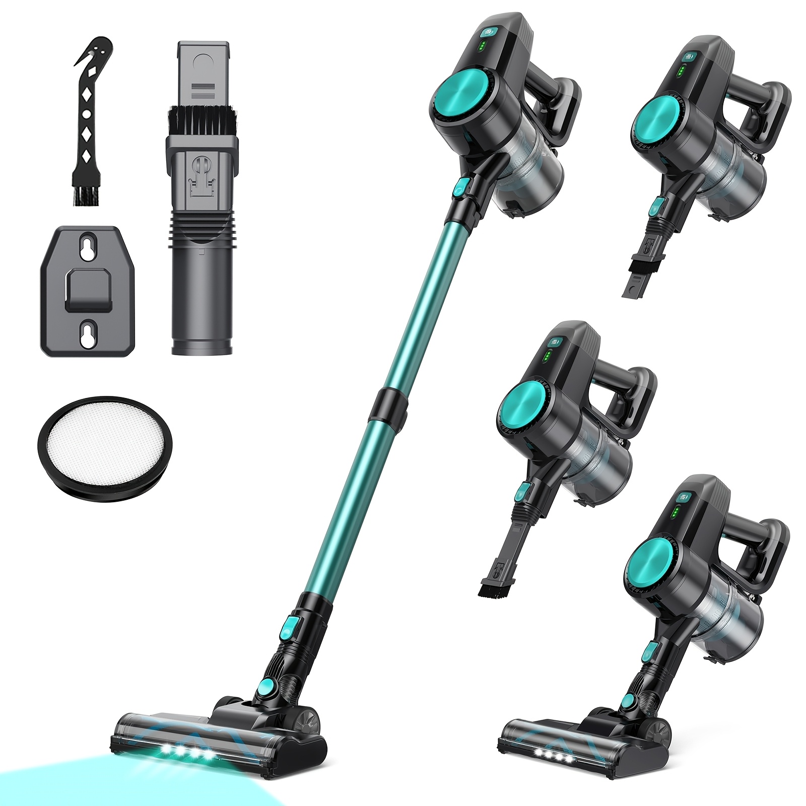 TEMU Inse Home Cordless Vacuum Cleaner 32kpa Powerful Suction Anti- Brush Head Effortlessly Removes Pet Hair Ultra-lightweight At 2.4 Lbs Led Light