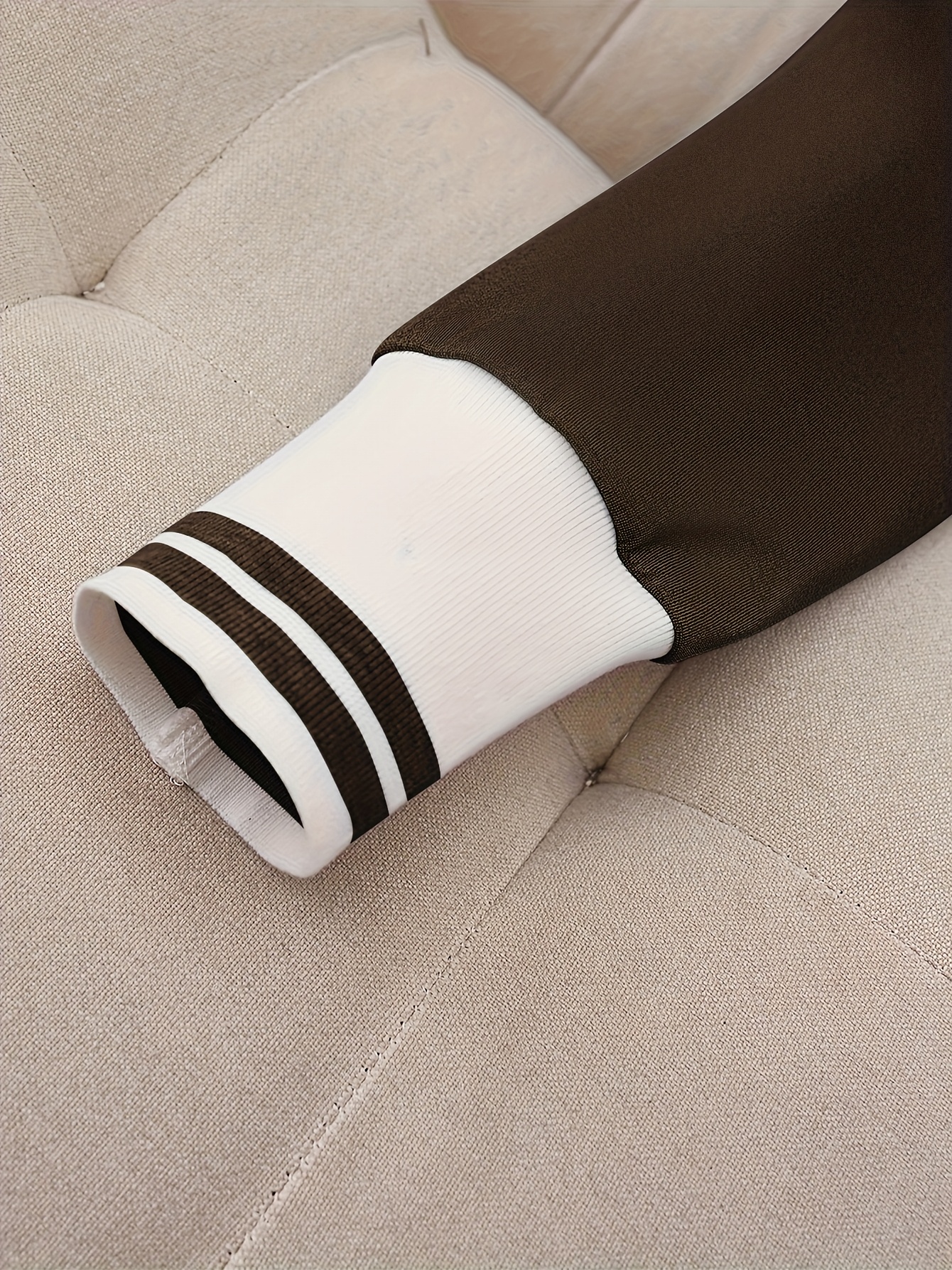 Targeted Development 2024 Fashionable and Elegant Solid Color Casual Street Striped Suit and Pants Set